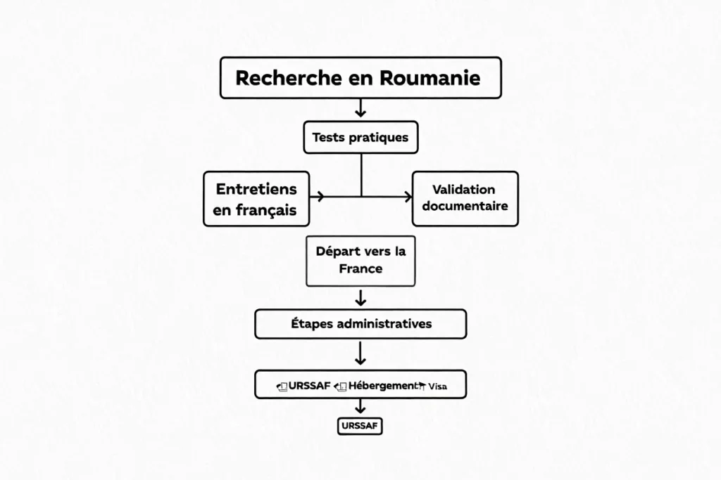 Processus de recrutement intérim Roumanie