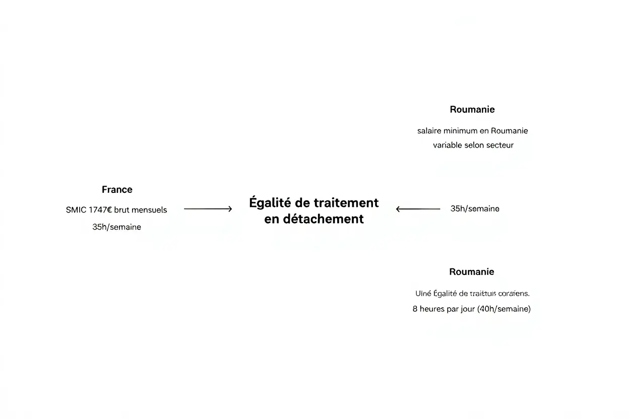Comparaison salaire minimum France-Roumanie