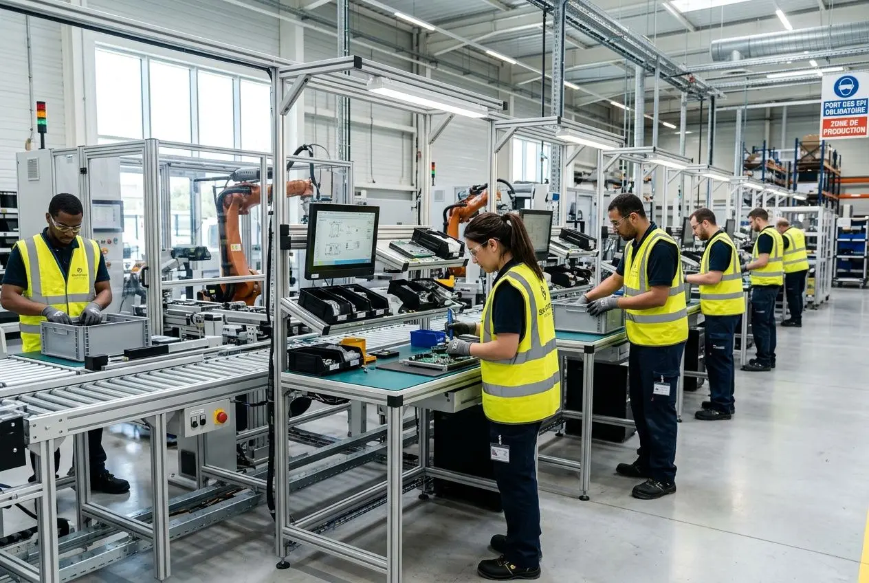 Opérateurs en usine