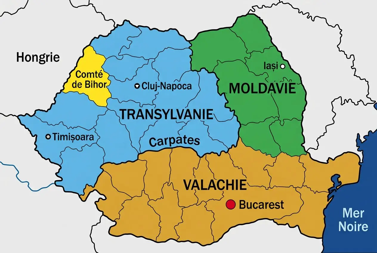 Régions historiques de la Roumanie